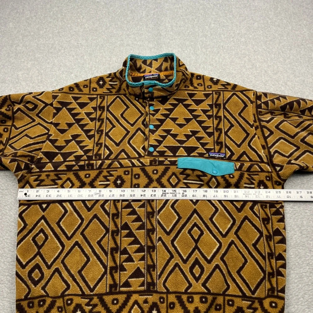 Patagonia Synchilla Snap-T Pullover Mens XL Montana Siete Brown Fleece 25450